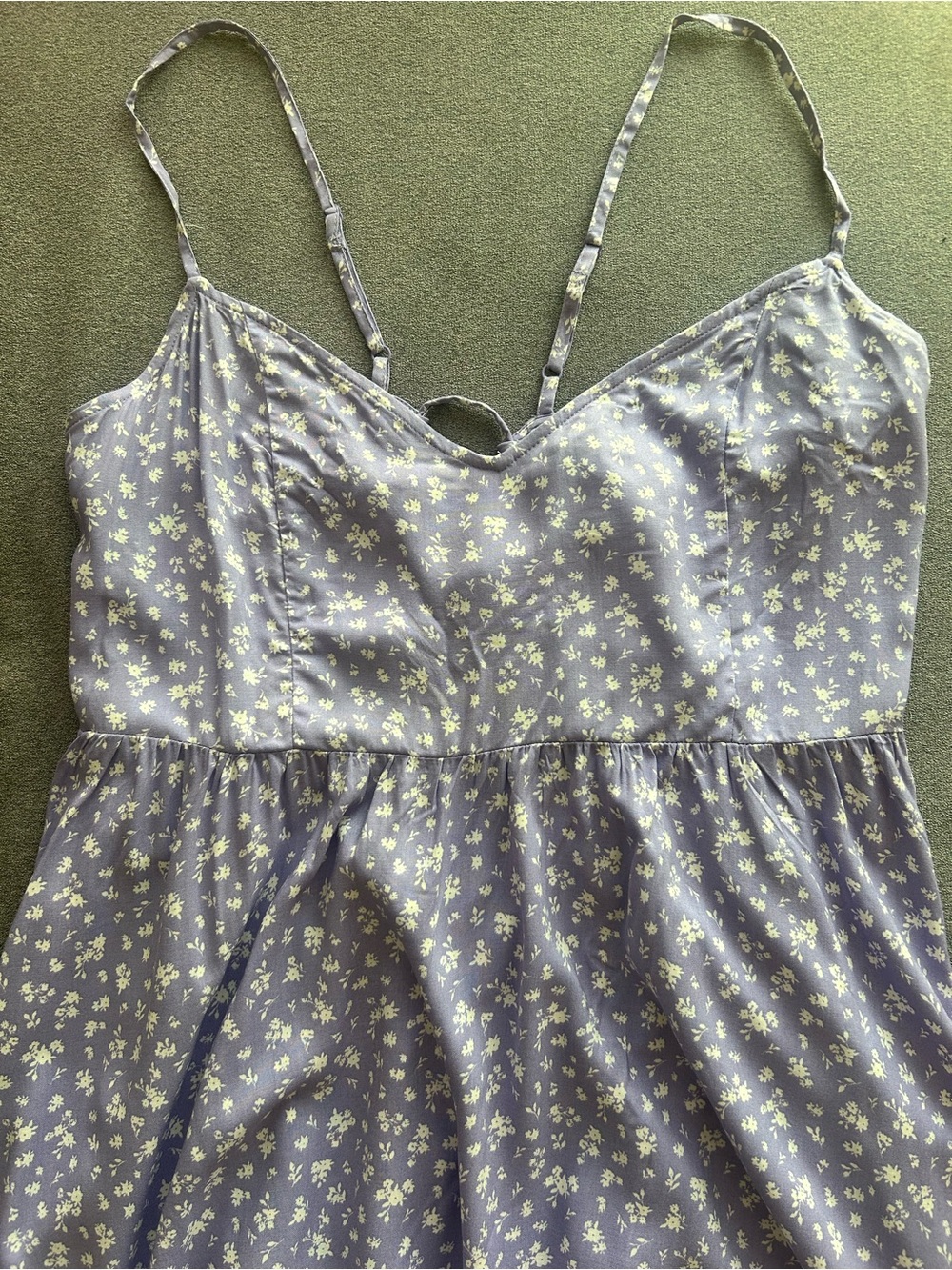 NWT H&M Lilac and Cream Floral Spaghetti Strap Dress
